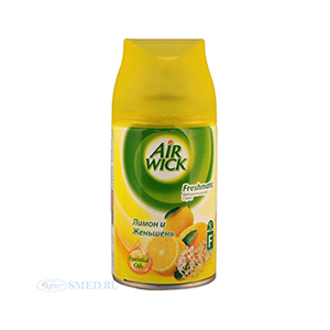 Купить Освежитель воздуха Аэрвик (сменный блок), Лимон и женьшень, 250мл