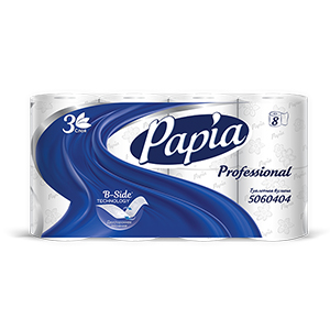 Купить туалетная бумага PAPIA PROF, 3сл, 8рул