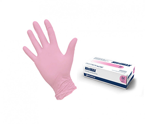 Перчатки нитриловые Nitrimax, розовые, 100 шт/уп, L
