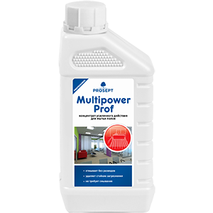 Multipower Prof/Мультипауэр Проф, универсальный щелочной концентрат для мытья твердых поверхностей, 1л