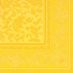 Салфетки Роял желтый орнамент, 40см, 50л/уп,11669