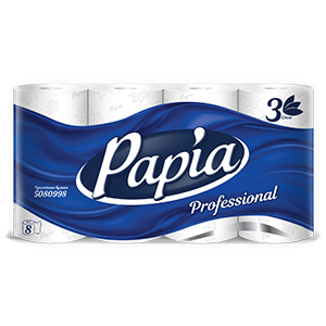 Туалетная бумага PAPIA PROF, 3сл, 8рул