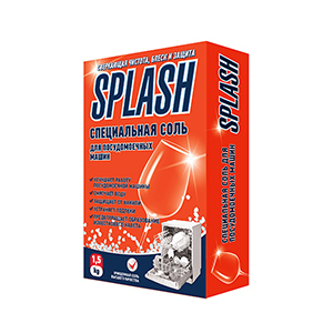 Splash, специальная соль для посудомоечных машин,1,5кг