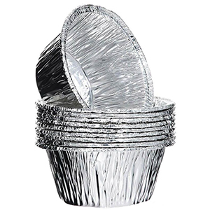 Алюминиевые кокотницы 130мл, d-8,6см, h-4см, 100шт/уп