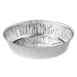 Алюминиевые боксы круглые низкие d-19,5см, h-2,6см, 10шт/уп